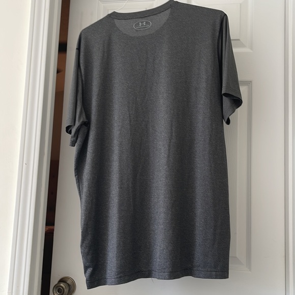 Men’s 2XL XXL under armour heat gear shirt sleeve T shirt dark gray fitted - Picture 5 of 7